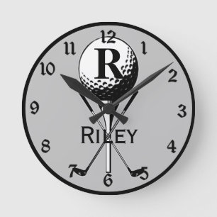 Horloge Ronde Tee de golf personnalisé