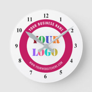 Horloge Ronde Téléchargez votre logo Exemple d'horloge personnal