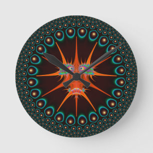 Horloge Ronde Tembusu Bug dans un cadre circulaire 24 points
