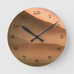 Horloge Ronde Tempête de sable aux dunes de sable de mesquite,