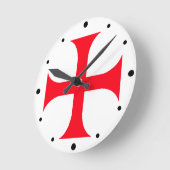Horloge Ronde Templar red cross (Angle)