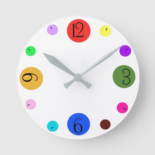 Horloge Ronde Temps de couleur (Recto)