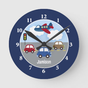 Horloge Ronde Temps de déplacement Transport Thème personnalisé