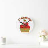 Horloge Ronde Temps de fraise ! (Maison)