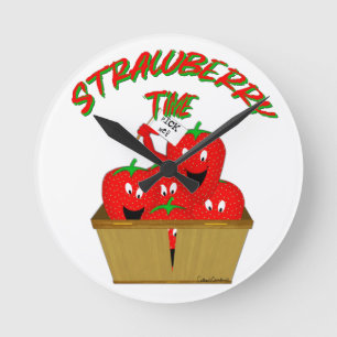 Horloge Ronde Temps de fraise !