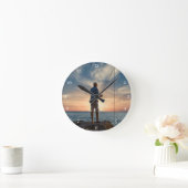 Horloge Ronde Temps de pêche (Maison)