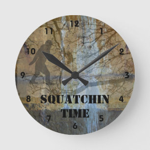 Horloge Ronde Temps de Squatchin