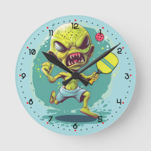Horloge Ronde Temps pour le pickleball de Space Rage Rally