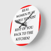 Horloge Ronde tennis de table (Angle)