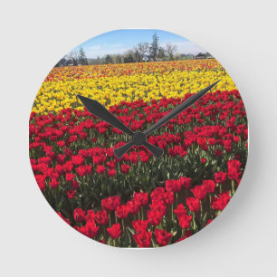 Horloge Ronde Terrain de Red & Yellow