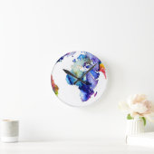 Horloge Ronde Terre colorée (Maison)