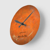 Horloge Ronde Terre Cuite Vernissée (Angle)