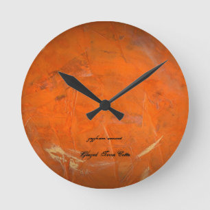 Horloge Ronde Terre Cuite Vernissée