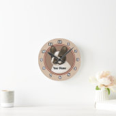 Horloge Ronde Terrier de Boston (Maison)