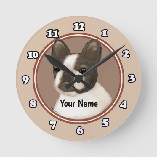 Horloge Ronde Terrier de Boston (Recto)