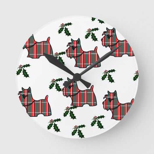 HORLOGE RONDE TERRIER ÉCOSSAIS (Recto)