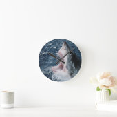 Horloge Ronde Tête de grand requin blanc (Maison)