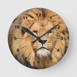 Horloge Ronde Tête de Lions