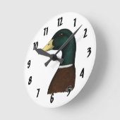 Horloge Ronde Tête Mallard Drake (Angle)