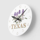 Horloge Ronde Texas Bluebonnet 2 (Angle)