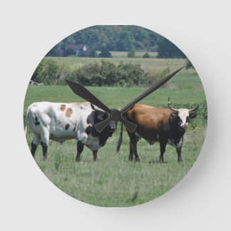 Horloge Ronde Texas Longhorn Steer