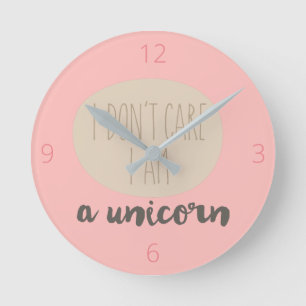 Horloge Ronde Texte amusant créatif Unicorne Baby Nursery Ro