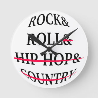 Horloge Ronde Texte de roche et de rouleau