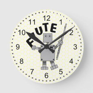 Horloge Ronde Texte Robot de flux