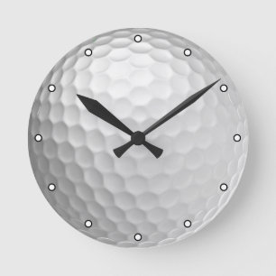 Horloge Ronde Texture de balle de golf blanche et alvéolée