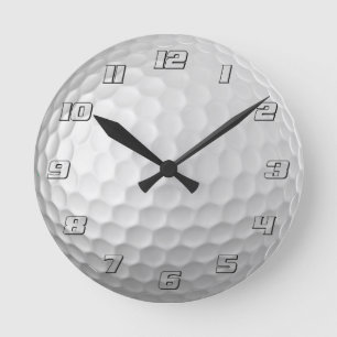 Horloge Ronde Texture de balle de golf blanche gaufree