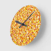 Horloge Ronde Texture de maïs (Angle)