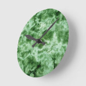 Horloge Ronde Texture de marbre vert (Angle)