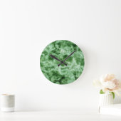 Horloge Ronde Texture de marbre vert (Maison)