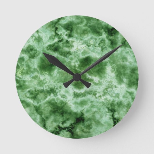Horloge Ronde Texture de marbre vert (Recto)