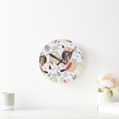 Horloge Ronde Texture funny owl (Maison)