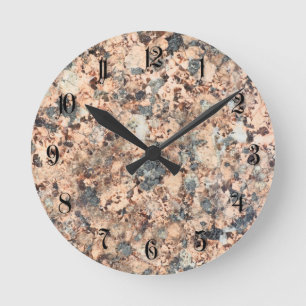 Horloge Ronde Texture granite