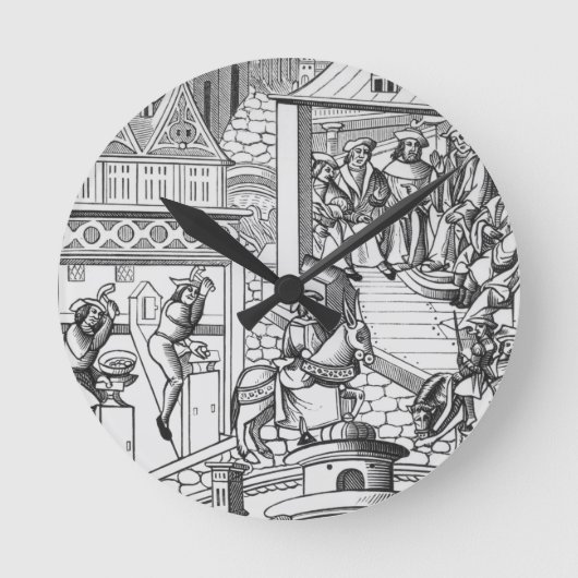 Horloge Ronde The Mint, after a woodcut in 'De'Institution de (Recto)
