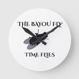 Horloge Ronde The Original Bayou Fly Le temps passe vite