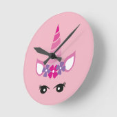 Horloge Ronde The Pink Unicorn (Angle)