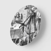 Horloge Ronde The Receiver of Taxes, after a woodcut in 'Pratiqu (Angle)