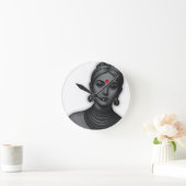 Horloge Ronde The Royal Gaze - Indian Queen Line Art (Maison)