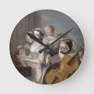 Horloge Ronde The Sense of Hearing, c.1744-7 (oil on canvas)
