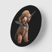 Horloge Ronde Théière Caniche 2 (Angle)