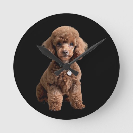 Horloge Ronde Théière Caniche 2 (Recto)