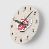 Horloge Ronde Théières de thé (Angle)