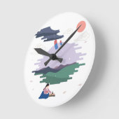 Horloge Ronde Thème coréen (Angle)