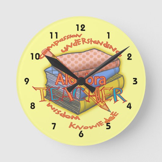 Horloge Ronde Thème de l'algèbre (Recto)