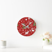 Horloge Ronde Thème de Noël Flambeaux de Noël (Maison)
