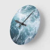 Horloge Ronde Thème de peinture Surf des vagues de mousse (Angle)