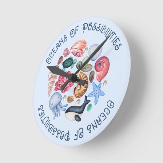 Horloge Ronde Thème Océan (Angle)